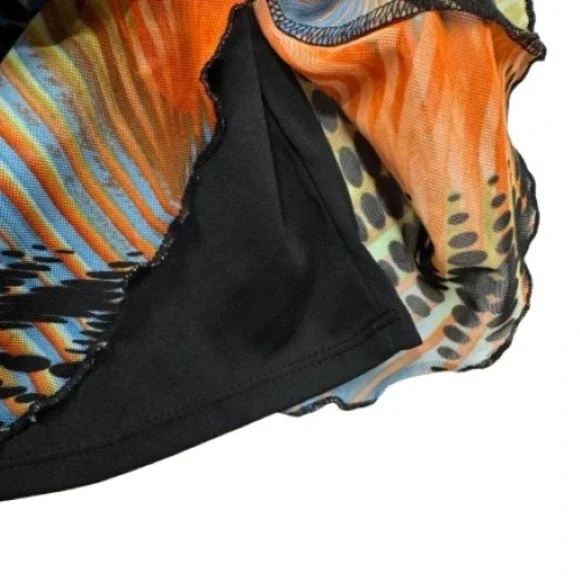 Forever 21 Patchwork Pattern Mini Party Dress, Sz Medium, Lightweight Colorful - Picture 11 of 12